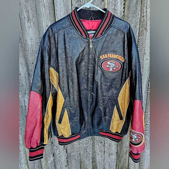 S.F. 49ers XL 100% Leather Jacket - Picture 1 of 4